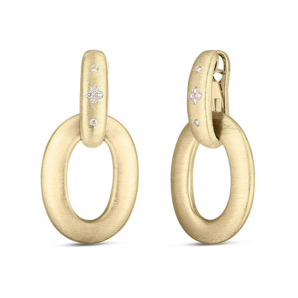 Duchessa Accent Satin Large Door-Knocker Diamond Earrings