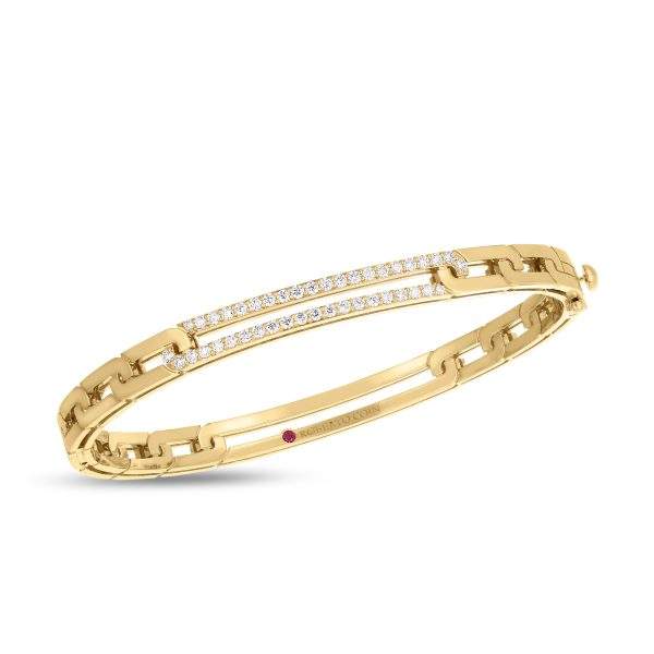 Roberto Coin Navarra Pave Extended Link Diamond Bangle