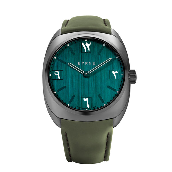 BYRNE GYRO DIAL WATCH PETROLEUM GREEN LIMITED EDITION