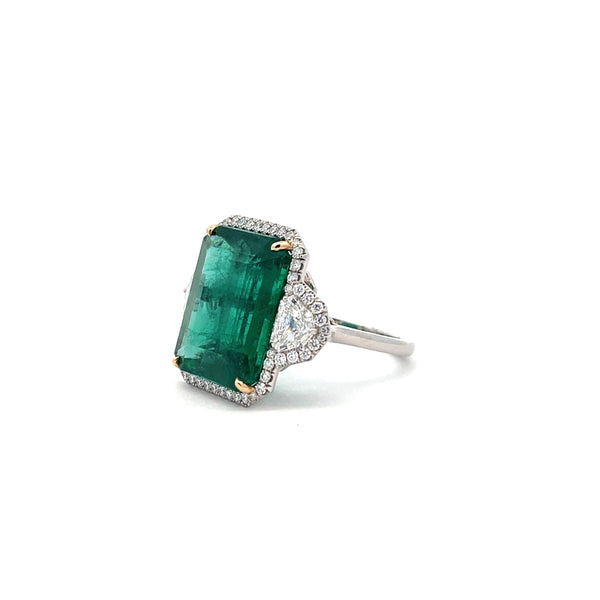 Emerald And Diamond Ring