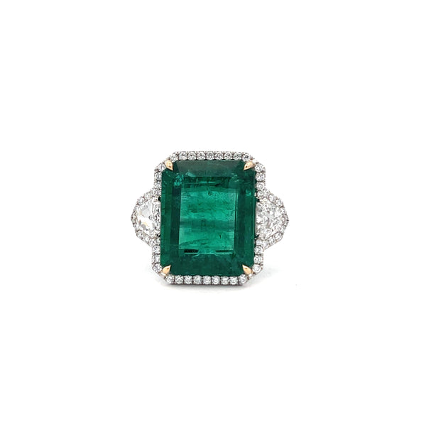 Emerald And Diamond Ring