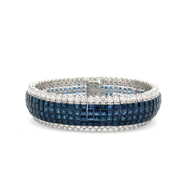 Sapphire 4 Row Set Bracelet