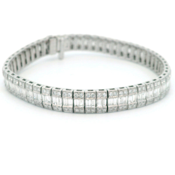 3 Row Diamond Tennis Bracelet