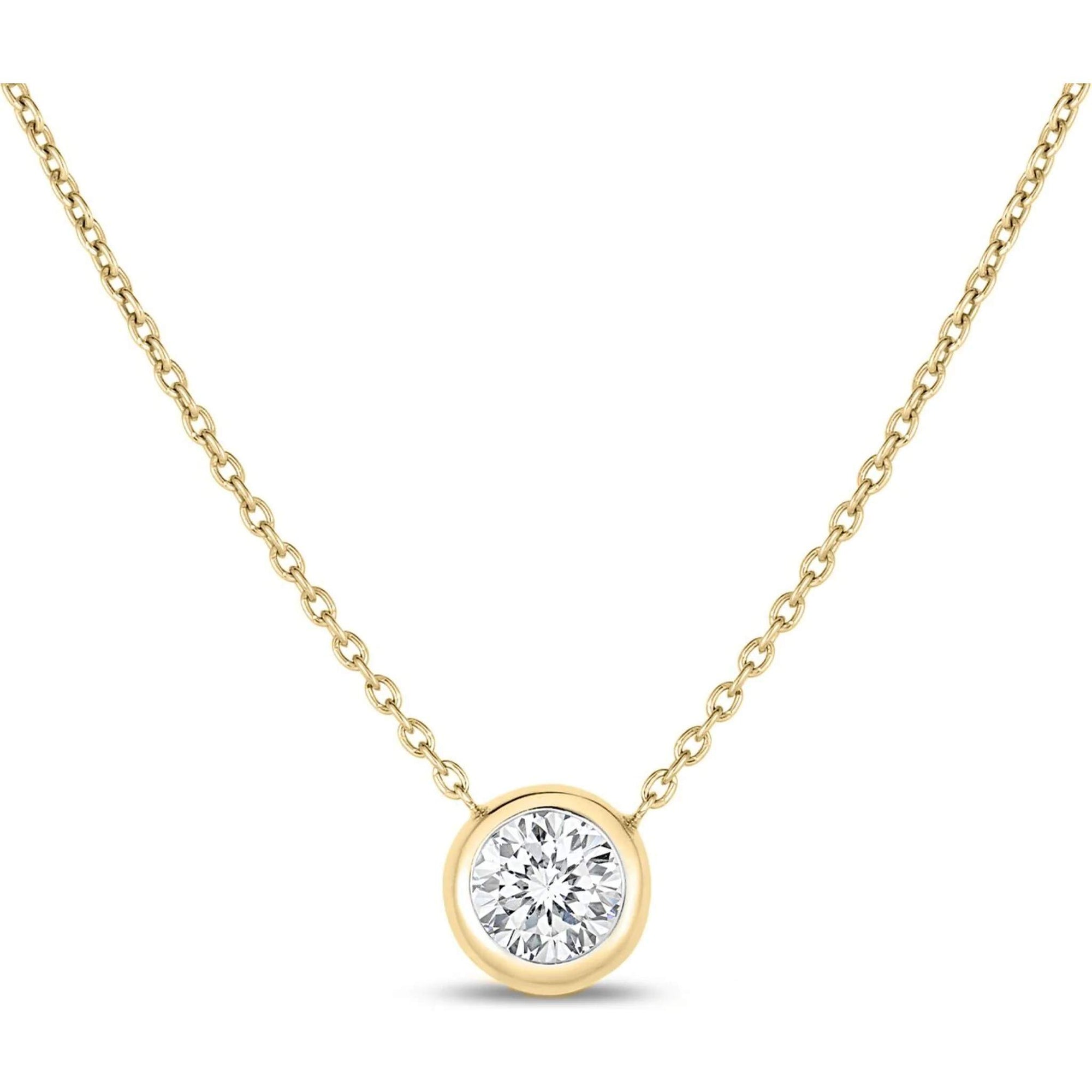 Roberto Coin Bezel Set Solitaire Necklace