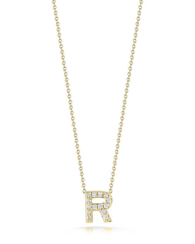 Roberto Coin Tiny Treasure Love Letter "R" Necklace