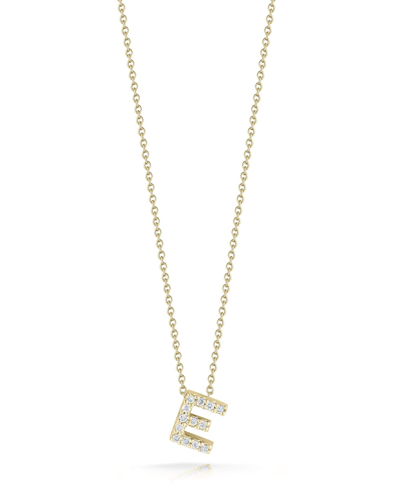 Roberto Coin Tiny Treasure Love Letter "E" Necklace