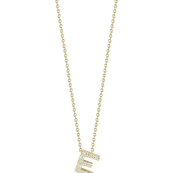 Roberto Coin Tiny Treasure Love Letter "E" Necklace