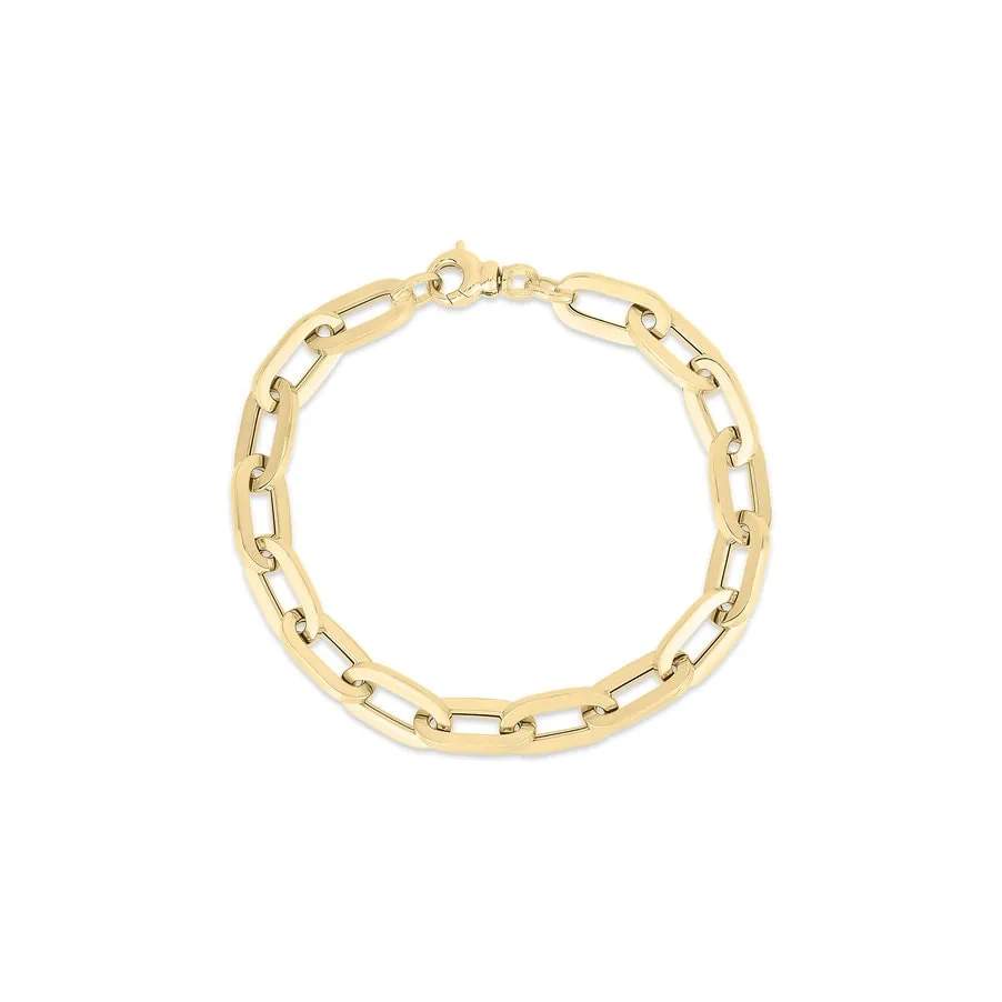 Roberto Coin Paperclip Oro Classic Link Bracelet