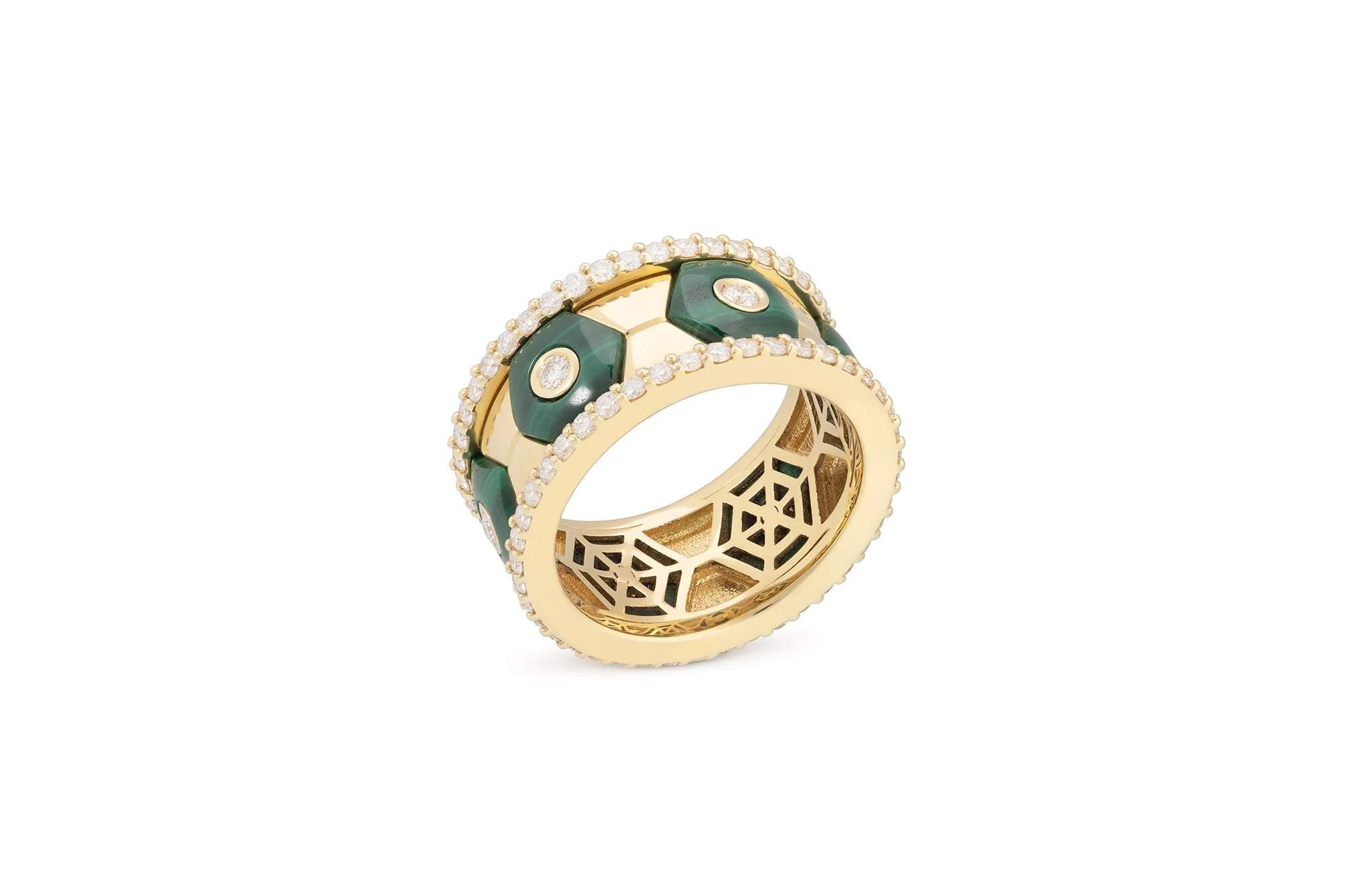 Miseno Baia Sommersa Malachite Ring