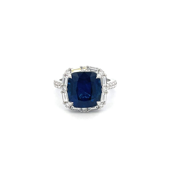 Sapphire Halo Style Ring