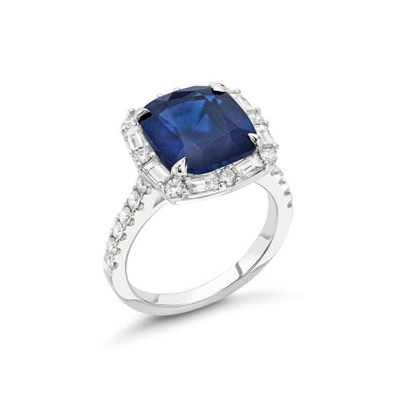 Sapphire Halo Style Ring