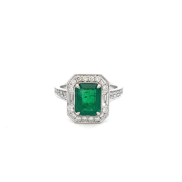 Halo Emerald Ring
