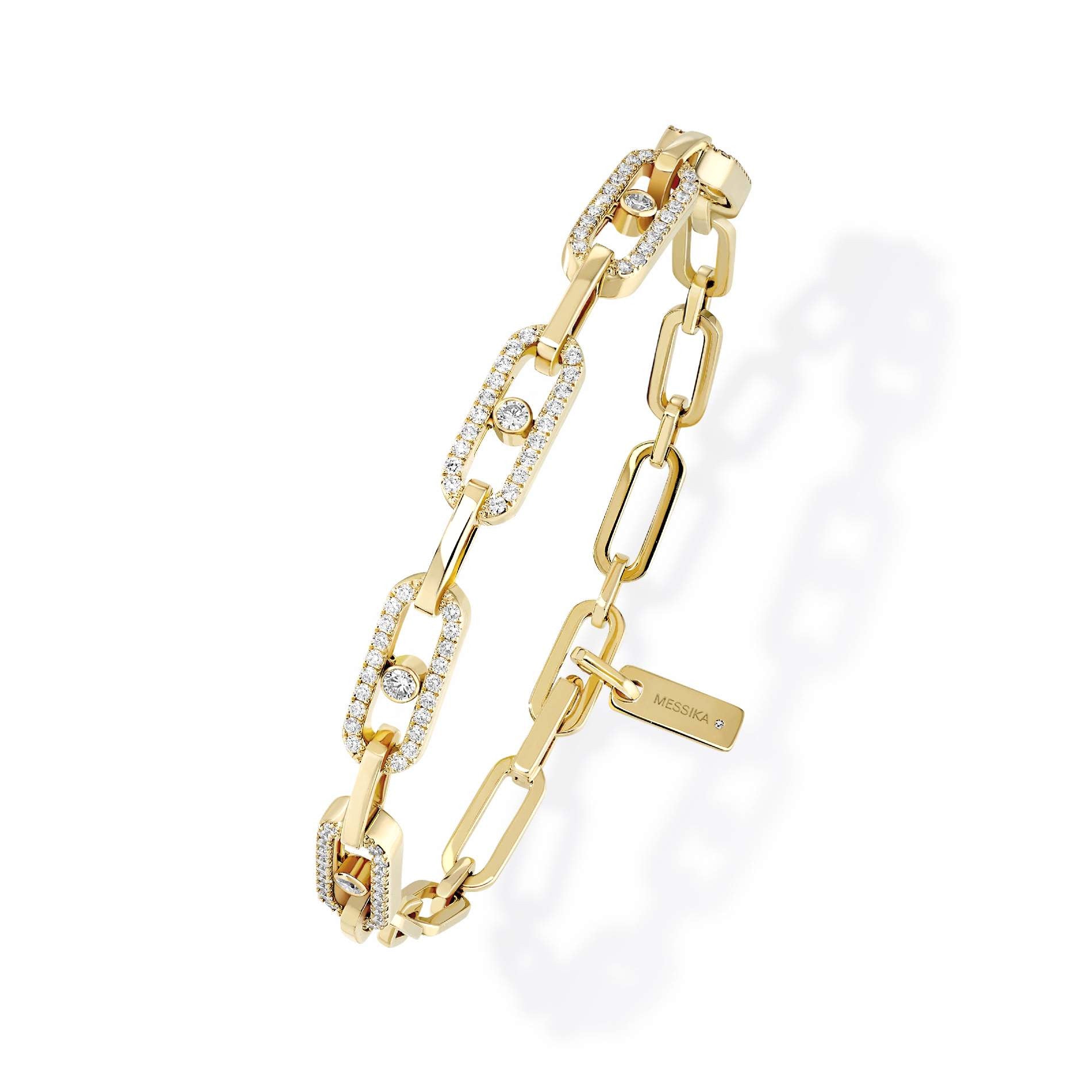 Messika Move Link Pave Chain Bracelet