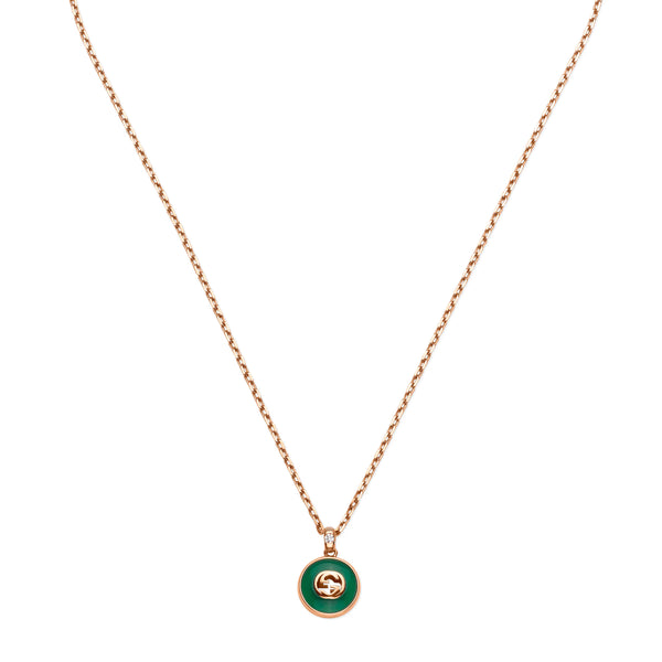 Gucci Interlocking G Agate Necklace