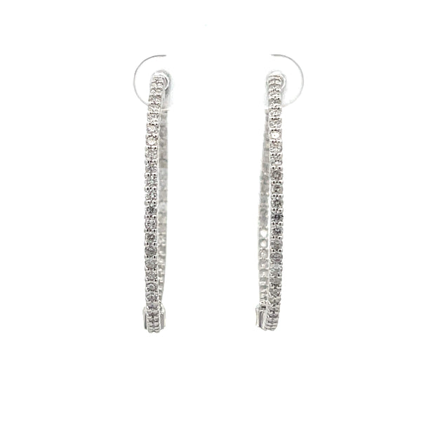 Large Diamond Hoop Earrings