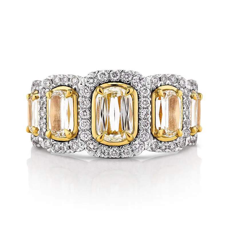 Christopher Designs Yellow Diamond Wedding Band