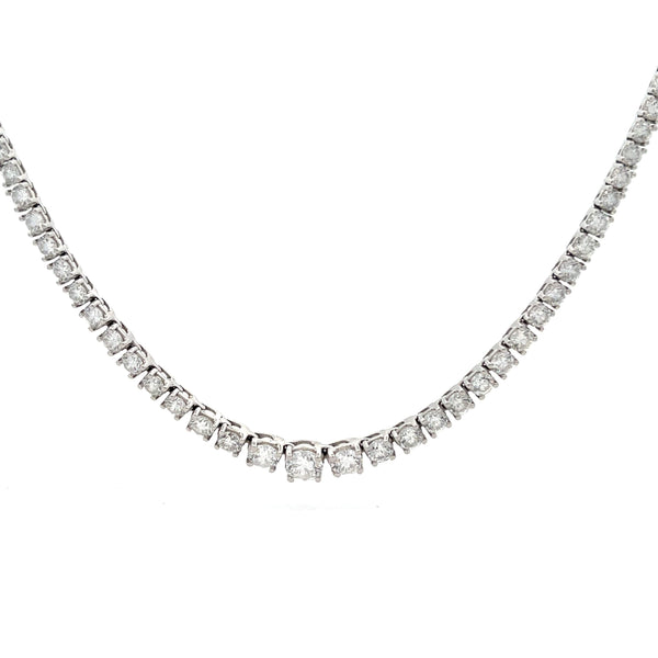 Graduated Diamond Tennis Necklace