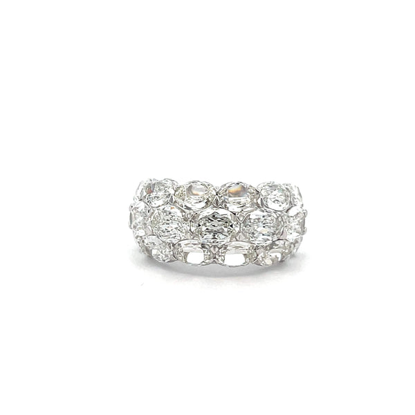 Christopher Designs 3 Row Diamond Ring