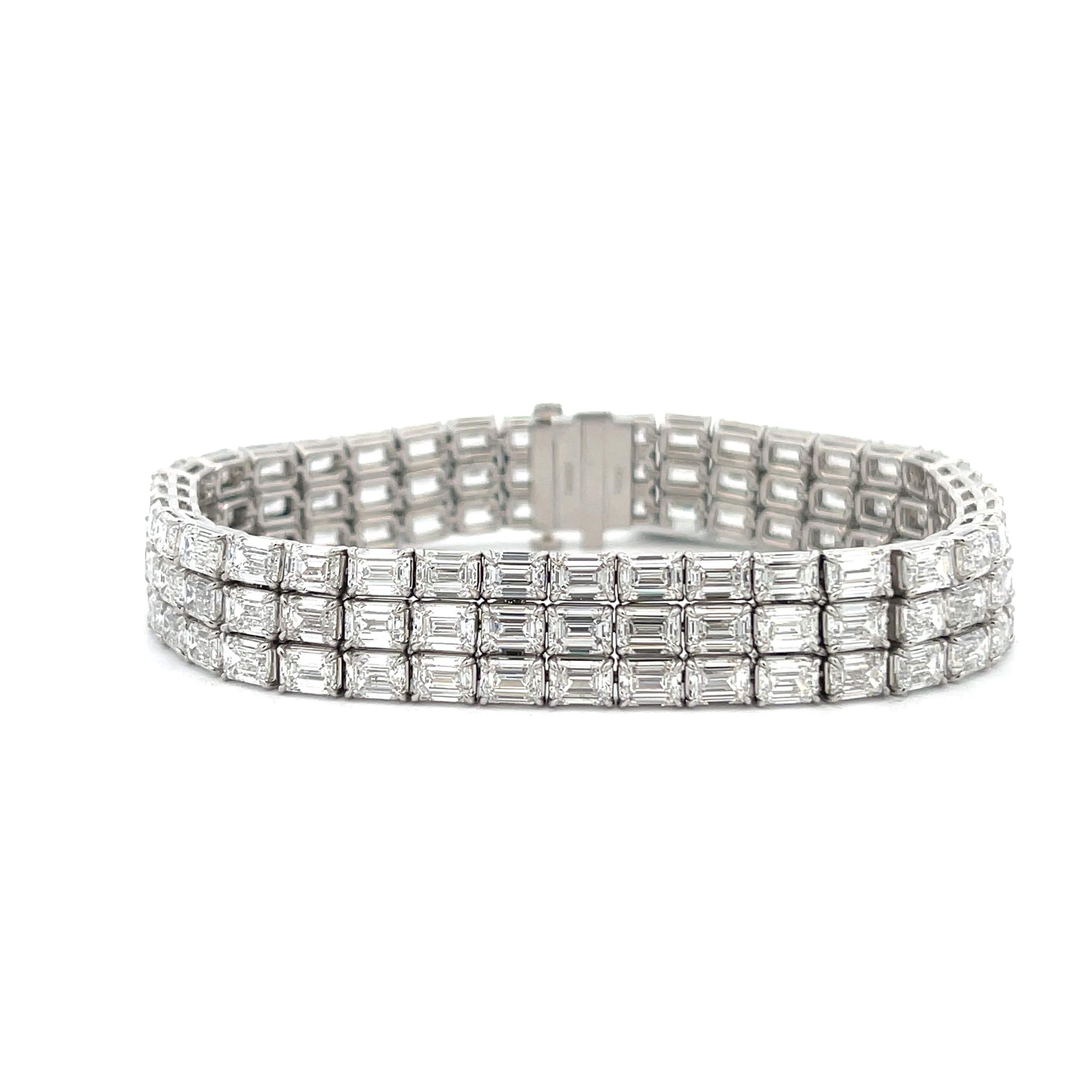 Diamond 3 Row Tennis Bracelet