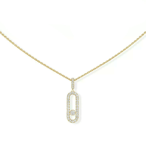 Messika Move Uno Pave LM Diamond Necklace