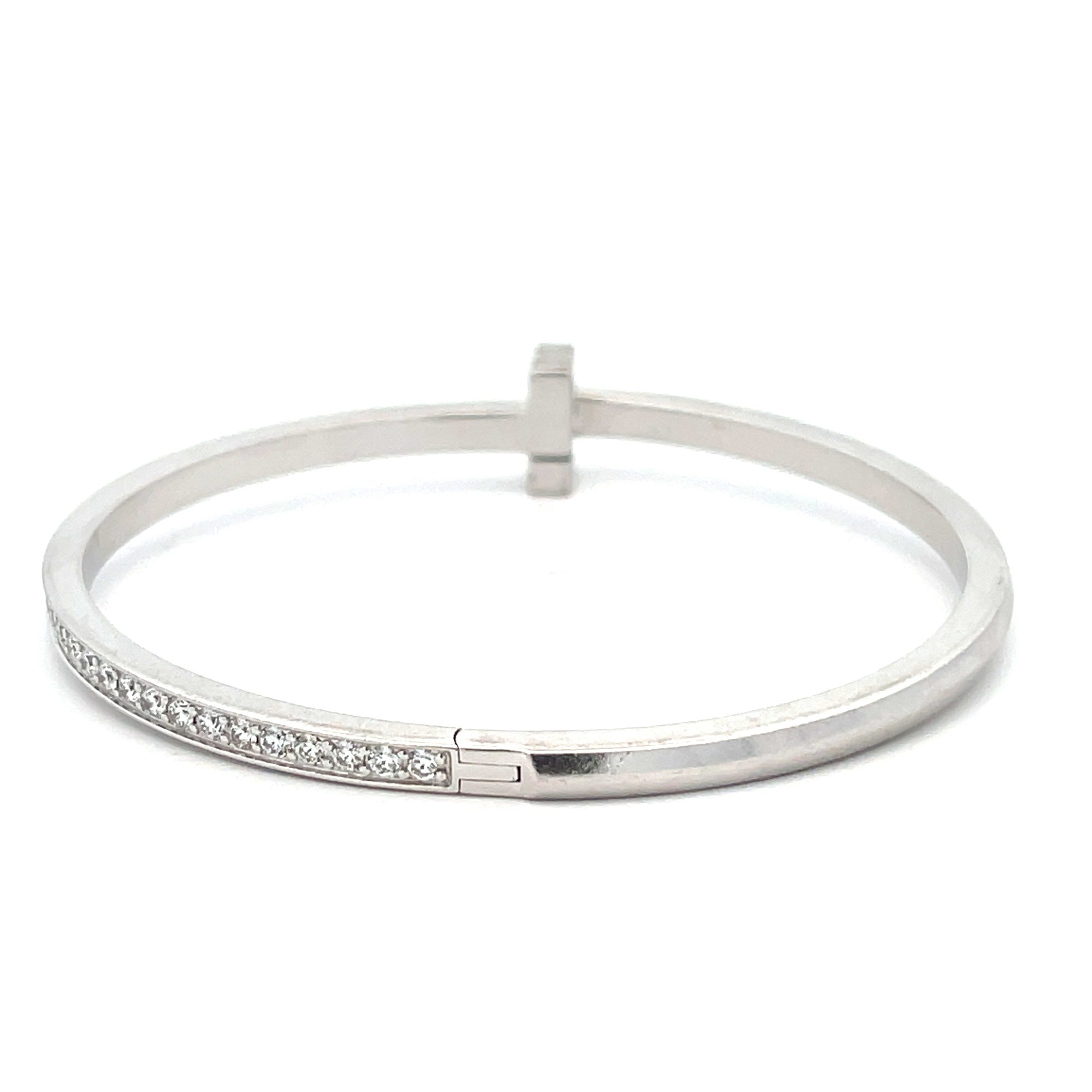 Tiffany & Co. T1 Hinged Narrow Diamond Bangle