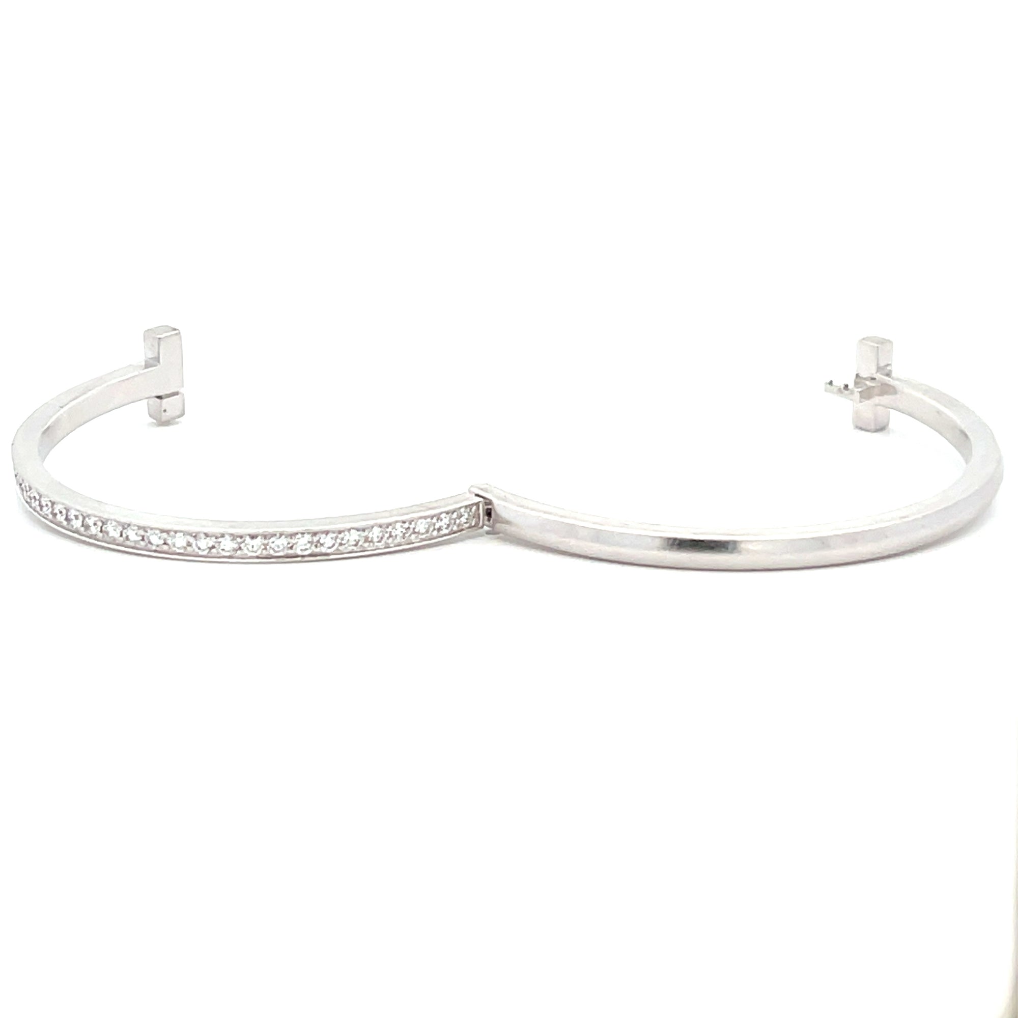 Tiffany & Co. T1 Hinged Narrow Diamond Bangle