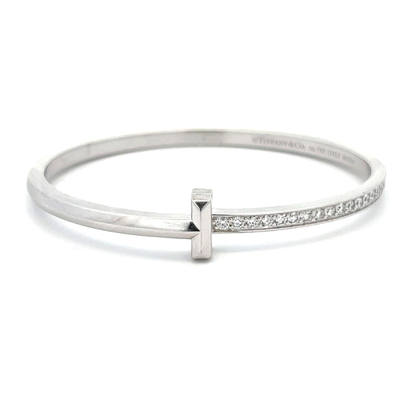 Tiffany & Co. T1 Hinged Narrow Diamond Bangle