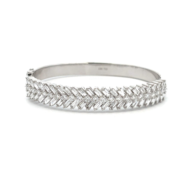 Diamond Chevron Style Bangle