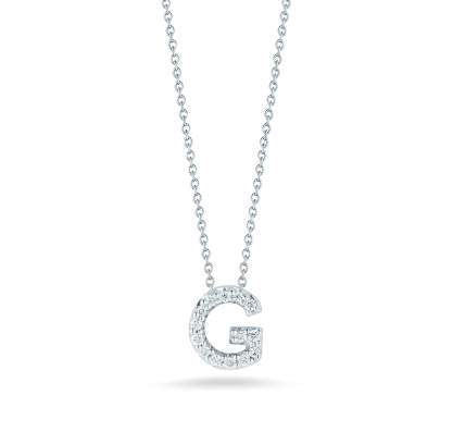 Roberto Coin Tiny Treasures Love Letter "G" Necklace