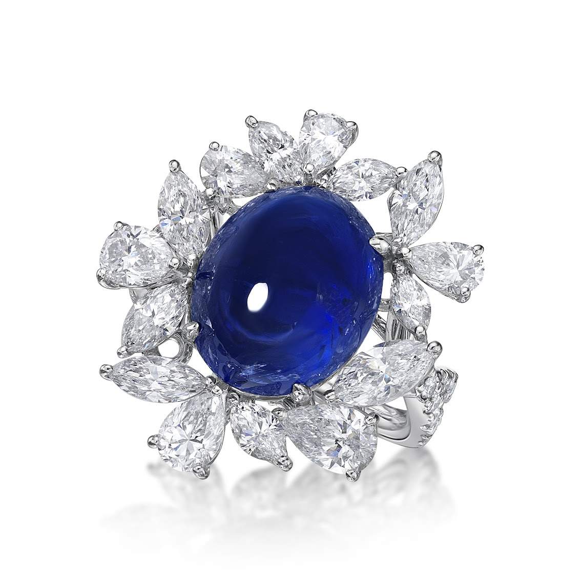 Sapphire Flower Ring