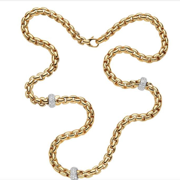 FOPE EKA DIAMOND NECKLACE WITH 3 RONDELS