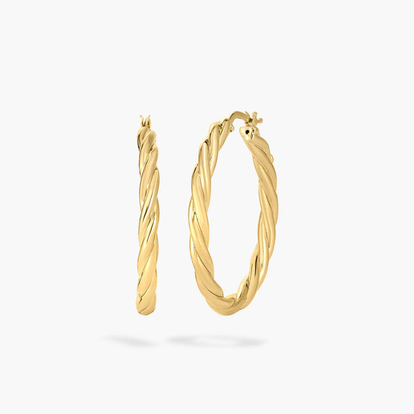 Roberto Coin Twisted Hoop Earrings