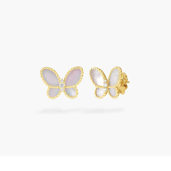 Roberto Coin Jasmine Butterfly Earrings