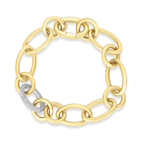 Roberto Coin Alternating Link Chain Bracelet