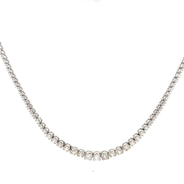 13.13CTW Diamond Riviera Tennis Necklace