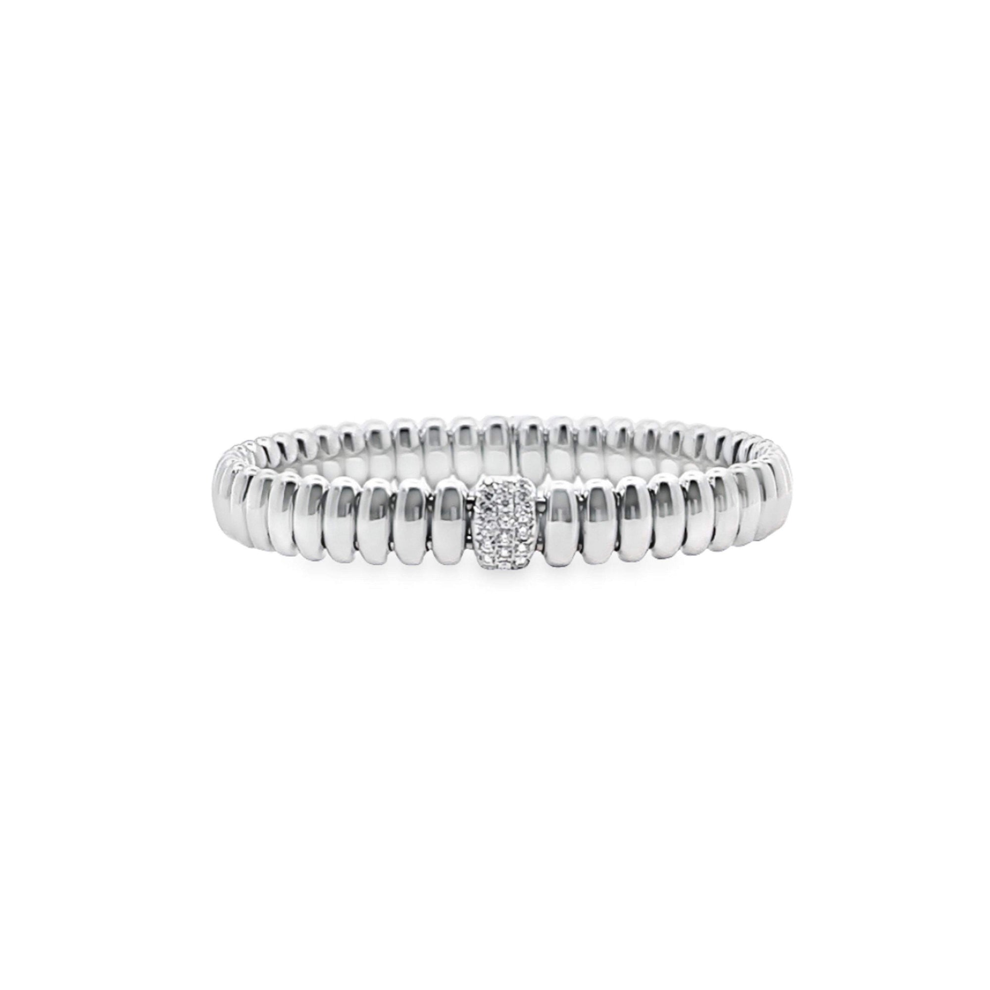 PLATINI WHITE GOLD AND DIAMOND STRETCH BRACELET