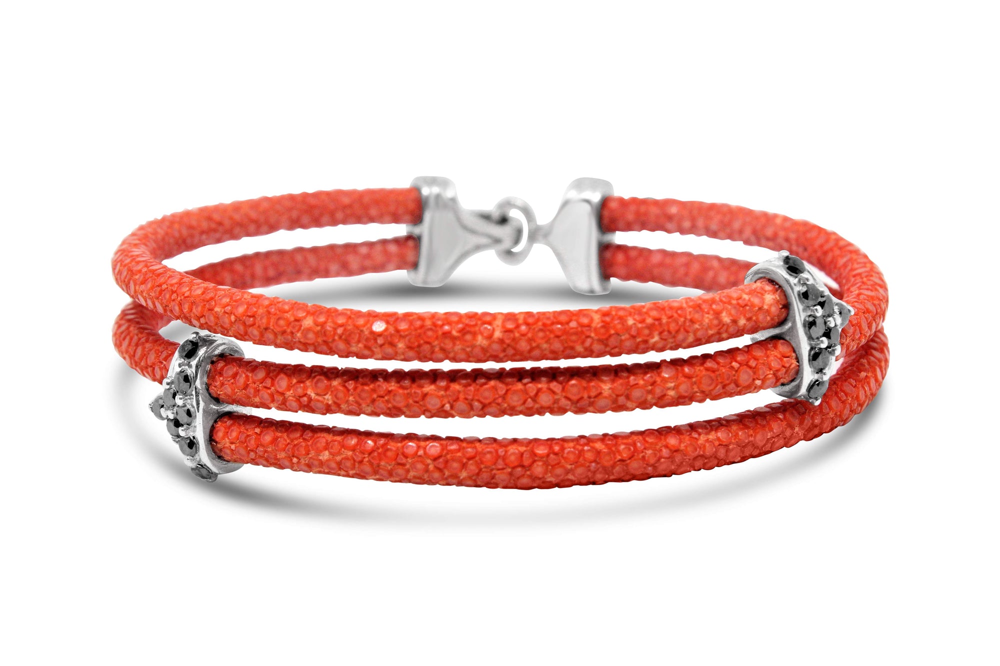 STERLING SILVER AND STINGRAY RED BRACELET