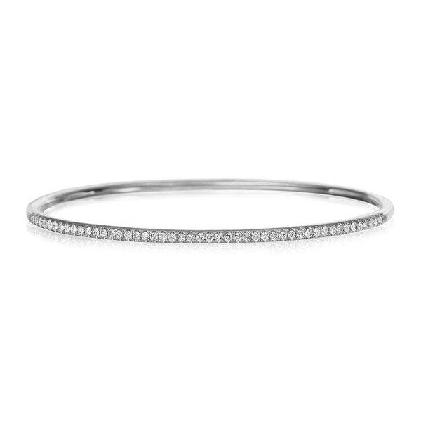 18KT WHITE GOLD DIAMOND BANGLE