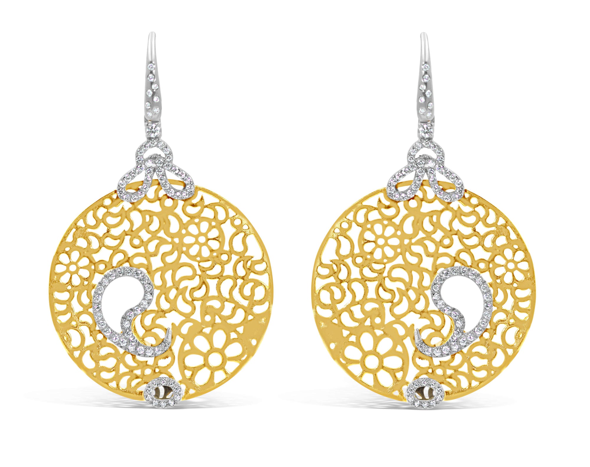 DIAMOND DISC EARRINGS