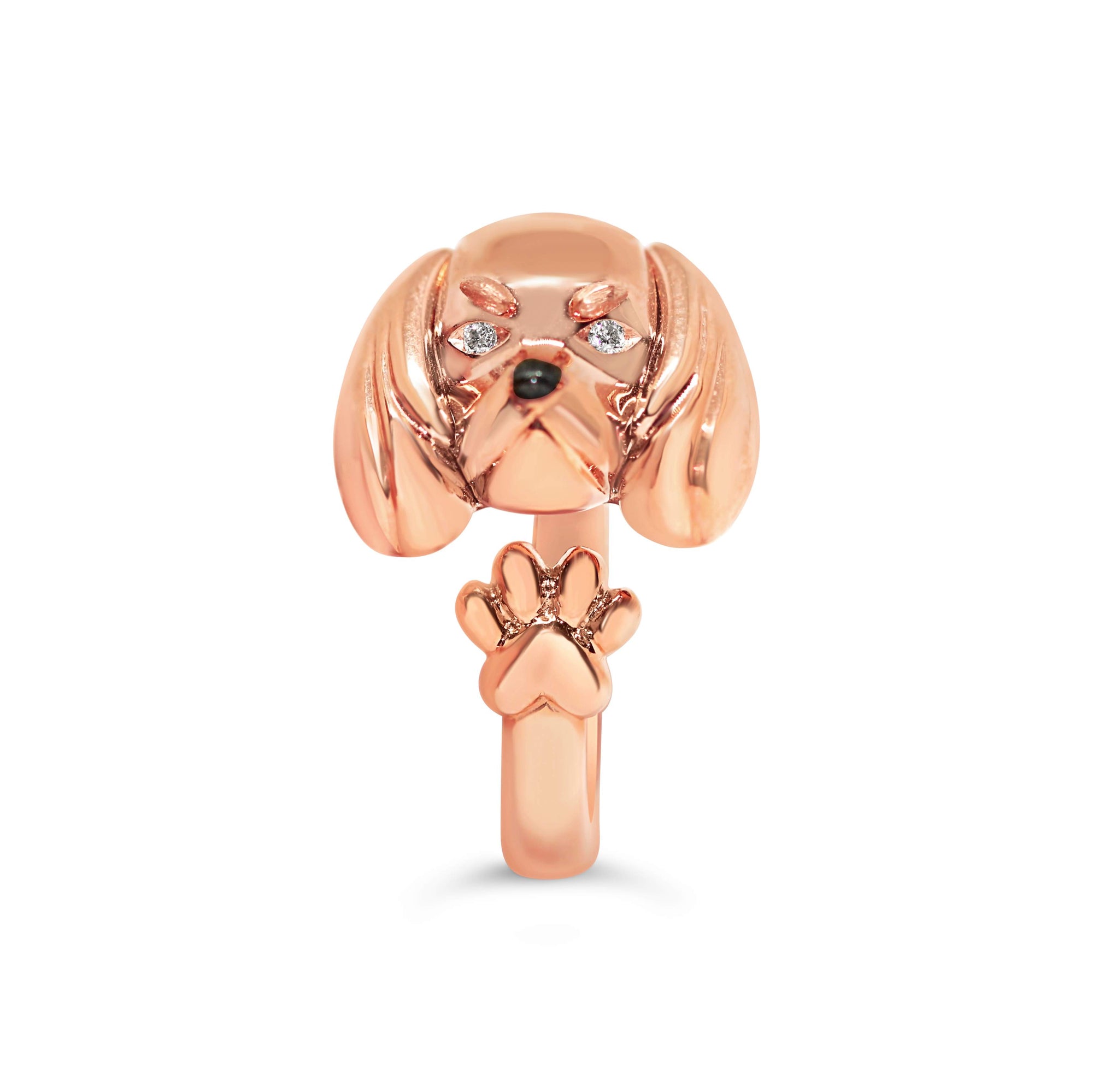 18KT ROSE GOLD GIOVANNI FERRARIS CAVALIER KING CHARLES RING.