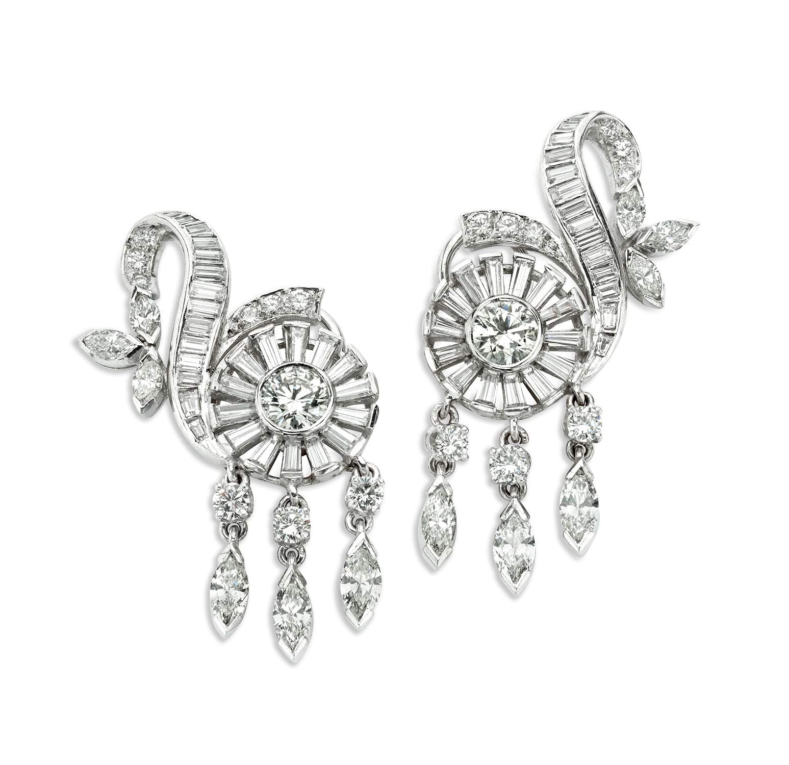 VINTAGE DIAMOND DROP EARRINGS