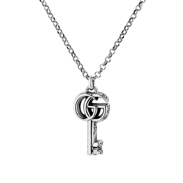 STERLING SILVER GUCCI KEY NECKLACE.