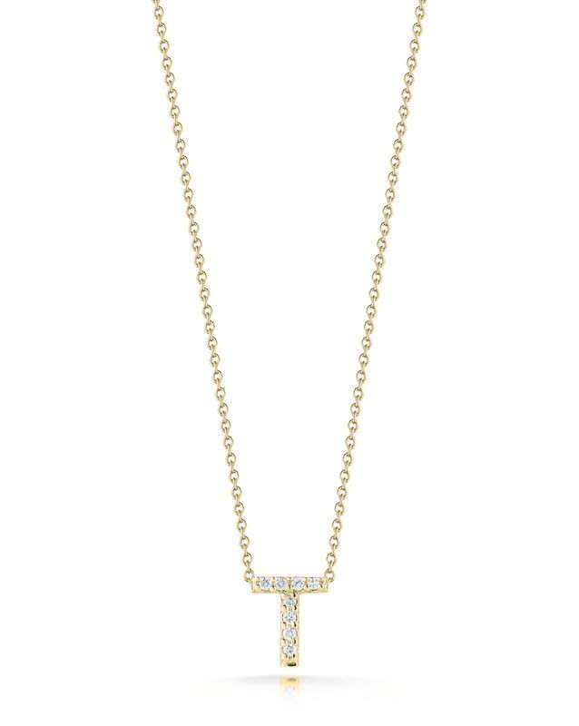 18KT GOLD ROBERTO COIN "T" INITIAL NECKLACE