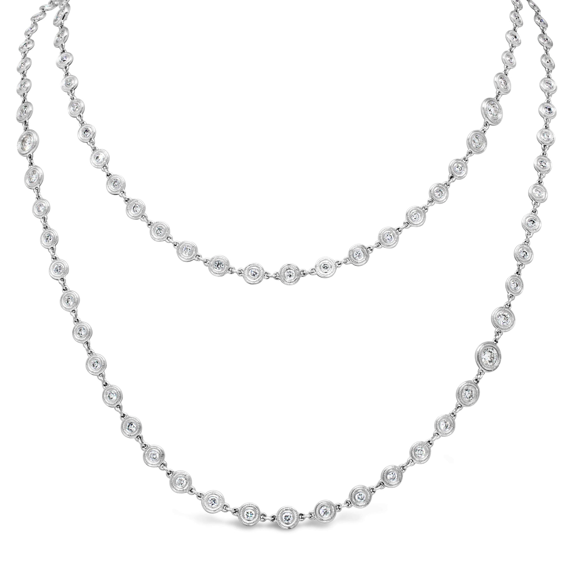 14KT WHITE GOLD DIAMOND NECKLACE