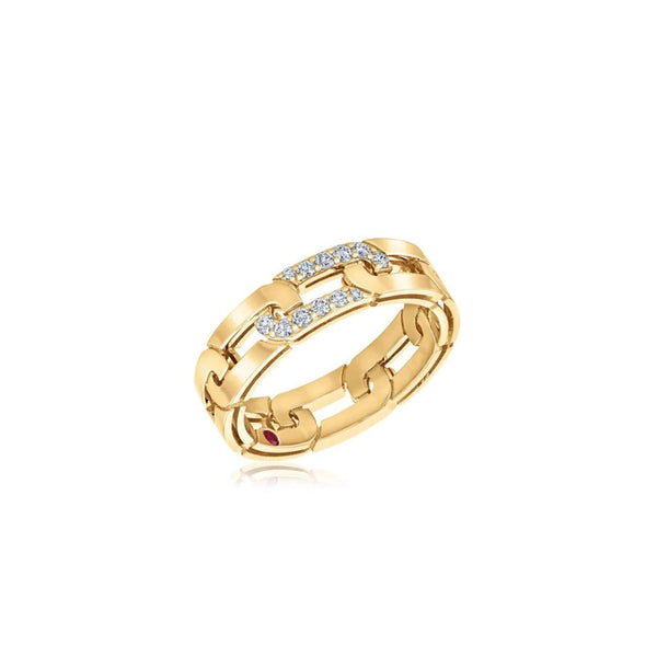 18KT GOLD ROBERTO COIN NAVARRA RING