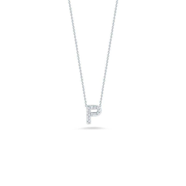 18KT GOLD ROBERTO COIN LOVE LETTER "P" INITIAL NECKLACE