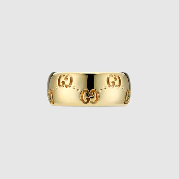 18KT GUCCI WIDE ICON RING