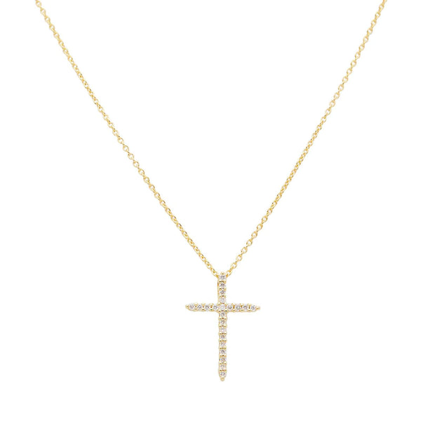 18KT YELLOW GOLD TINY TREASURES DIAMOND CROSS