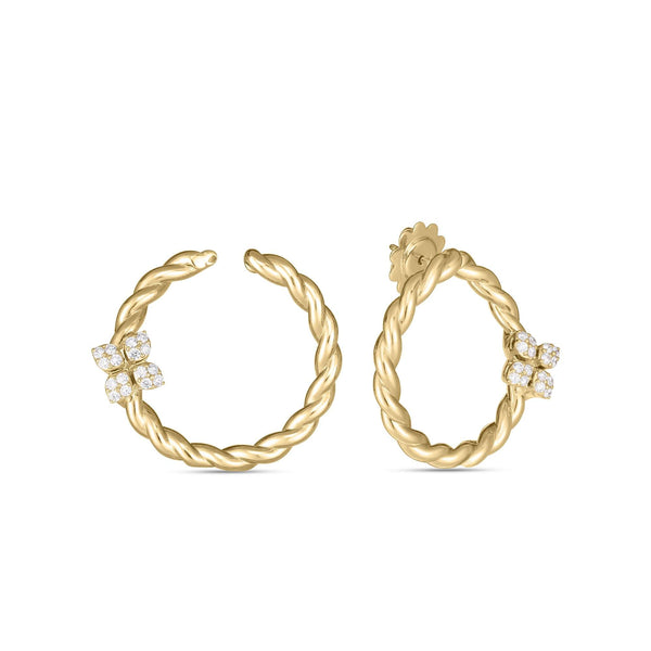 18KT GOLD ROBERTO COIN HOOP EARRINGS