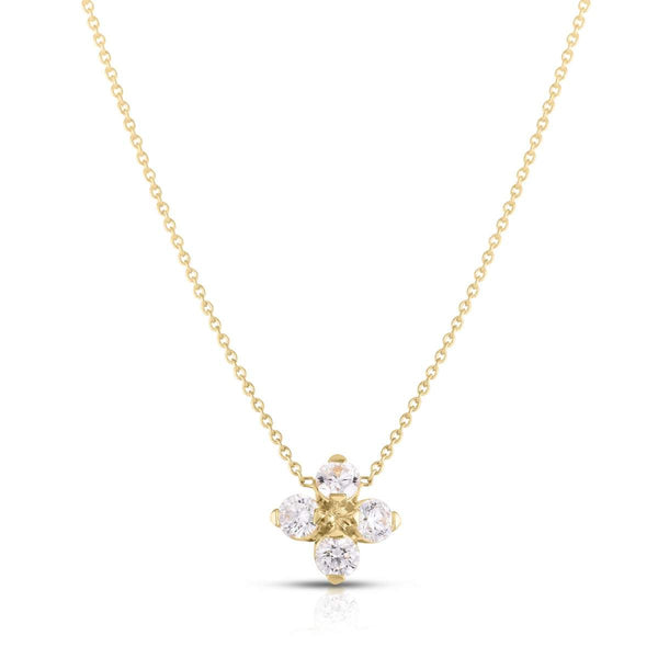 18KT GOLD ROBERTO COIN FLOWER NECKLACE